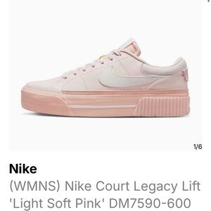 Women’s 7 Nike Court Legacy Lift in light soft pink